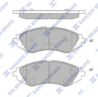 Hi-Q SP1077 - Тормозные колодки, дисковые, комплект www.autospares.lv