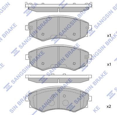 Hi-Q SP1144 - Тормозные колодки, дисковые, комплект www.autospares.lv