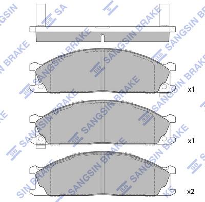 Hi-Q SP1140 - Bremžu uzliku kompl., Disku bremzes autospares.lv