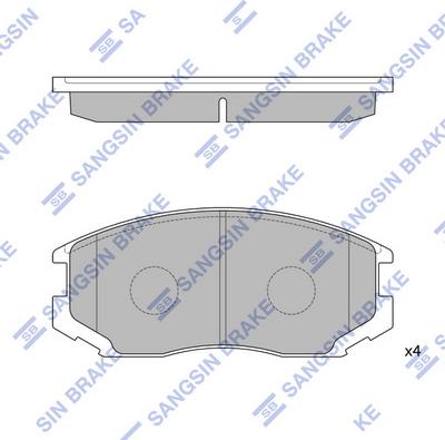 Hi-Q SP1142 - Тормозные колодки, дисковые, комплект www.autospares.lv