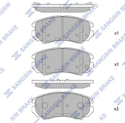 Hi-Q SP1155 - Brake Pad Set, disc brake www.autospares.lv