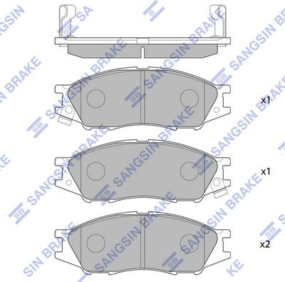 Hi-Q SP1156 - Тормозные колодки, дисковые, комплект www.autospares.lv