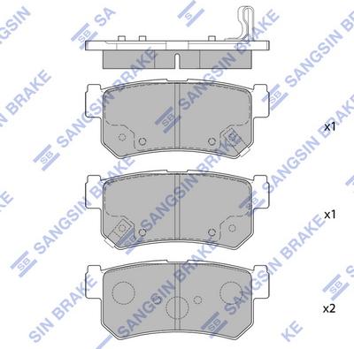 Hi-Q SP1151 - Тормозные колодки, дисковые, комплект www.autospares.lv