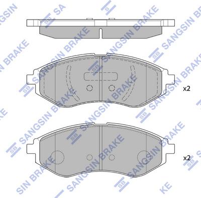 Hi-Q SP1158 - Тормозные колодки, дисковые, комплект www.autospares.lv