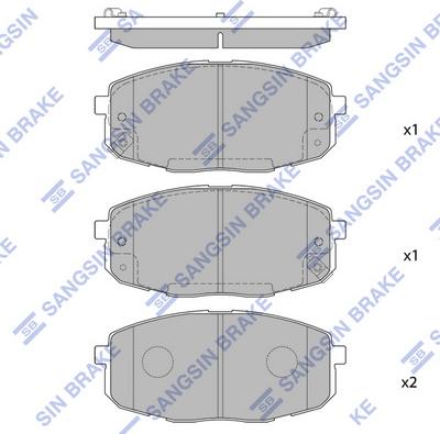 Hi-Q SP1162 - Bremžu uzliku kompl., Disku bremzes autospares.lv