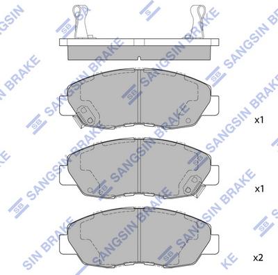 Hi-Q SP1109 - Bremžu uzliku kompl., Disku bremzes www.autospares.lv