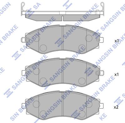 Hi-Q SP1103 - Bremžu uzliku kompl., Disku bremzes autospares.lv