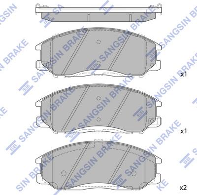 Hi-Q SP1115 - Тормозные колодки, дисковые, комплект www.autospares.lv