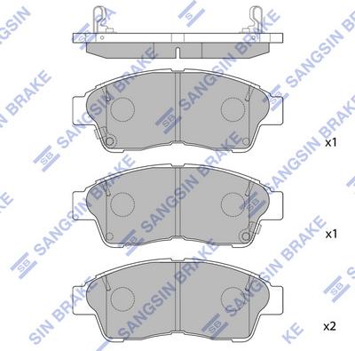 Hi-Q SP1110 - Тормозные колодки, дисковые, комплект www.autospares.lv