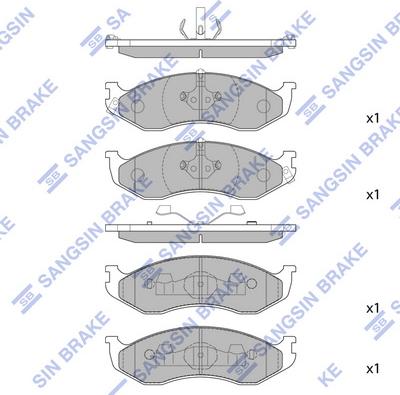 Hi-Q SP1112 - Bremžu uzliku kompl., Disku bremzes www.autospares.lv