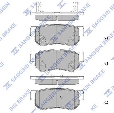 Hi-Q SP1117 - Brake Pad Set, disc brake www.autospares.lv