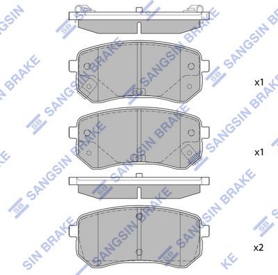 Hi-Q SP1189 - Тормозные колодки, дисковые, комплект www.autospares.lv