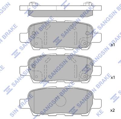 Hi-Q SP1184 - Bremžu uzliku kompl., Disku bremzes autospares.lv