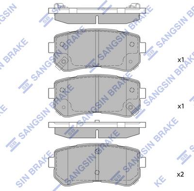 Hi-Q SP1187 - Bremžu uzliku kompl., Disku bremzes autospares.lv