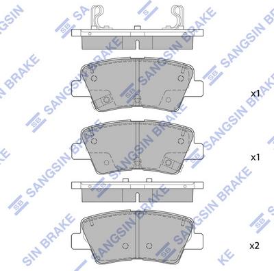 Hi-Q SP1846 - Тормозные колодки, дисковые, комплект www.autospares.lv