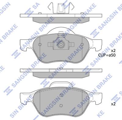 Hi-Q SP1840 - Тормозные колодки, дисковые, комплект www.autospares.lv