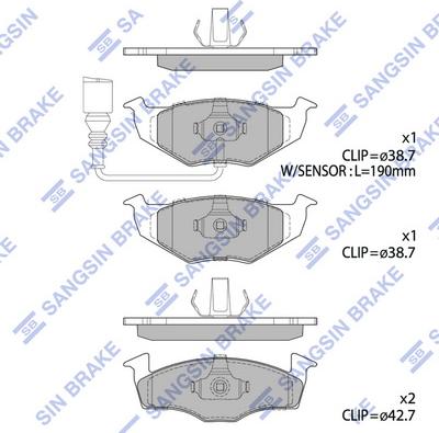 Hi-Q SP1857A - Тормозные колодки, дисковые, комплект www.autospares.lv