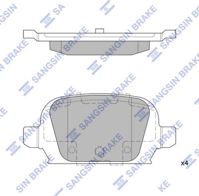 Hi-Q SP1864 - Тормозные колодки, дисковые, комплект www.autospares.lv