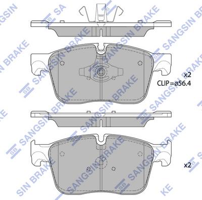 Hi-Q SP1862 - Bremžu uzliku kompl., Disku bremzes www.autospares.lv