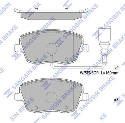 Hi-Q SP1806A - Тормозные колодки, дисковые, комплект www.autospares.lv