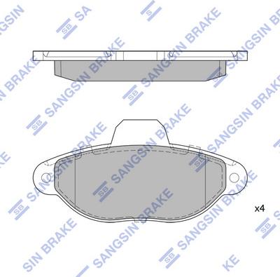 Hi-Q SP1807A - Bremžu uzliku kompl., Disku bremzes autospares.lv