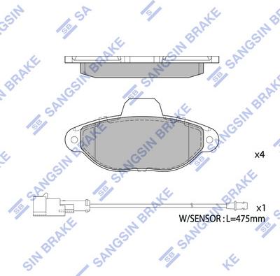 Hi-Q SP1807 - Bremžu uzliku kompl., Disku bremzes www.autospares.lv