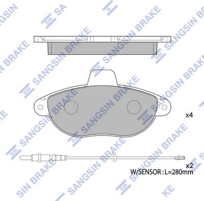 Hi-Q SP1889 - Brake Pad Set, disc brake www.autospares.lv