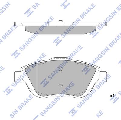 Hi-Q SP1880 - Тормозные колодки, дисковые, комплект www.autospares.lv