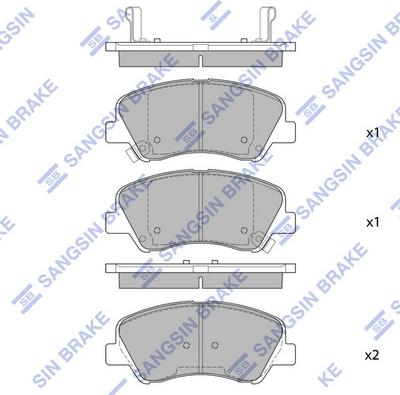 Hi-Q SP1399 - Тормозные колодки, дисковые, комплект www.autospares.lv