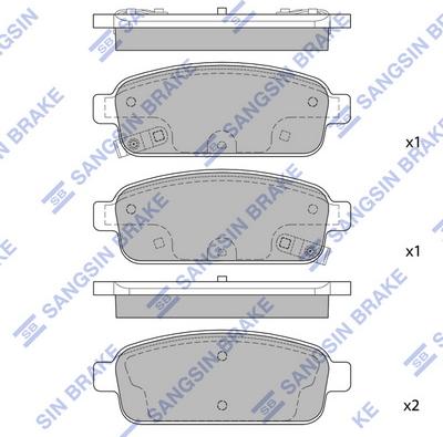 Hi-Q SP1363 - Bremžu uzliku kompl., Disku bremzes autospares.lv