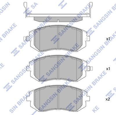 Hi-Q SP1367 - Bremžu uzliku kompl., Disku bremzes autospares.lv