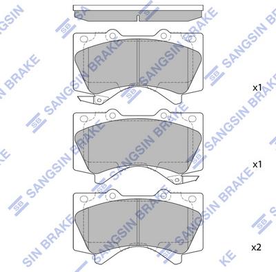 Hi-Q SP1381 - Bremžu uzliku kompl., Disku bremzes www.autospares.lv