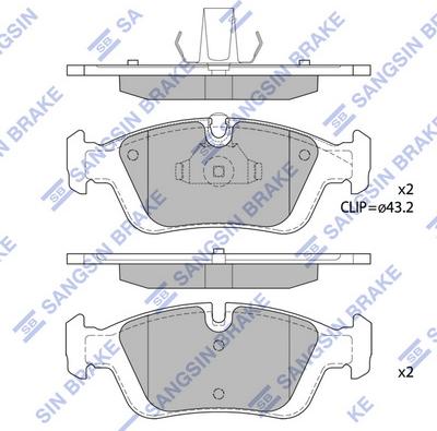 Hi-Q SP1388 - Тормозные колодки, дисковые, комплект www.autospares.lv