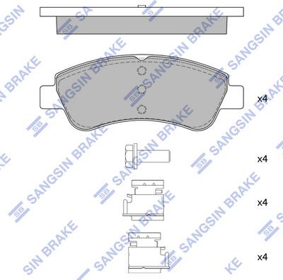 Hi-Q SP1241 - Bremžu uzliku kompl., Disku bremzes autospares.lv