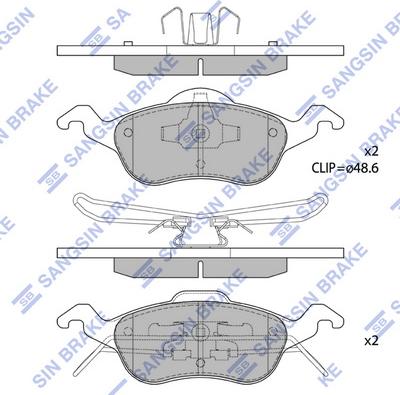 Hi-Q SP1259 - Bremžu uzliku kompl., Disku bremzes autospares.lv