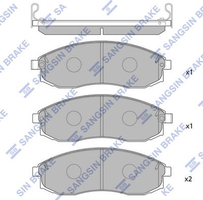 Hi-Q SP1256 - Brake Pad Set, disc brake www.autospares.lv