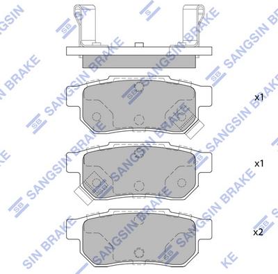 Hi-Q SP1265 - Bremžu uzliku kompl., Disku bremzes autospares.lv