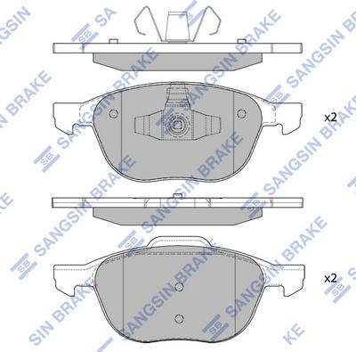 Hi-Q SP1260 - Brake Pad Set, disc brake www.autospares.lv