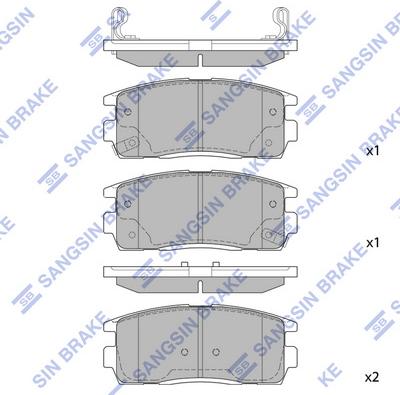 Hi-Q SP1205 - Тормозные колодки, дисковые, комплект www.autospares.lv