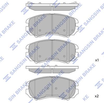 Hi-Q SP1202 - Brake Pad Set, disc brake www.autospares.lv