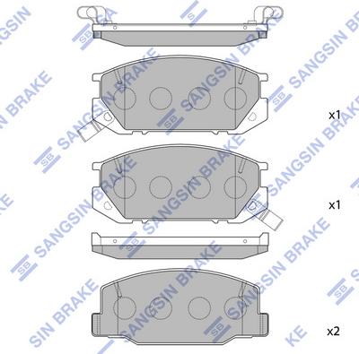 Hi-Q SP1219 - Brake Pad Set, disc brake www.autospares.lv