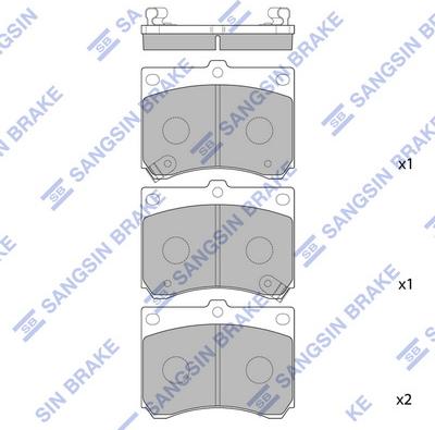 Hi-Q SP1216 - Bremžu uzliku kompl., Disku bremzes autospares.lv