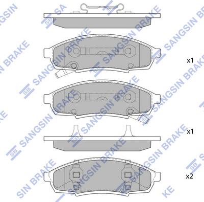 Hi-Q SP1284 - Brake Pad Set, disc brake www.autospares.lv