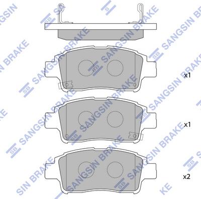 Hi-Q SP1230 - Тормозные колодки, дисковые, комплект www.autospares.lv