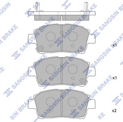 Hi-Q SP1232 - Bremžu uzliku kompl., Disku bremzes autospares.lv