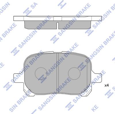 Hi-Q SP1226 - Bremžu uzliku kompl., Disku bremzes autospares.lv