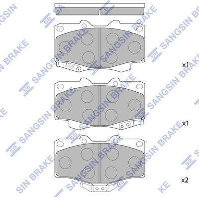 Hi-Q SP1222A - Brake Pad Set, disc brake www.autospares.lv