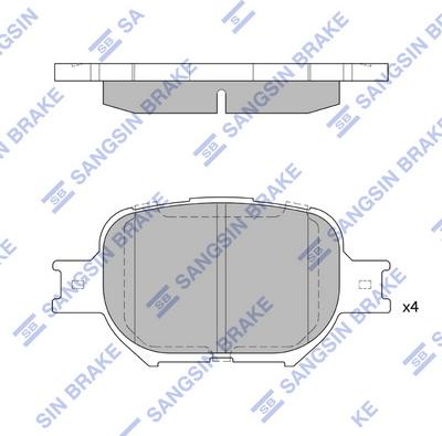 Hi-Q SP1272 - Тормозные колодки, дисковые, комплект www.autospares.lv