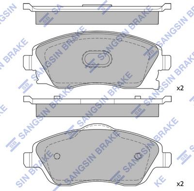 Hi-Q SP1745 - Bremžu uzliku kompl., Disku bremzes www.autospares.lv