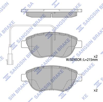 Hi-Q SP1746 - Тормозные колодки, дисковые, комплект www.autospares.lv